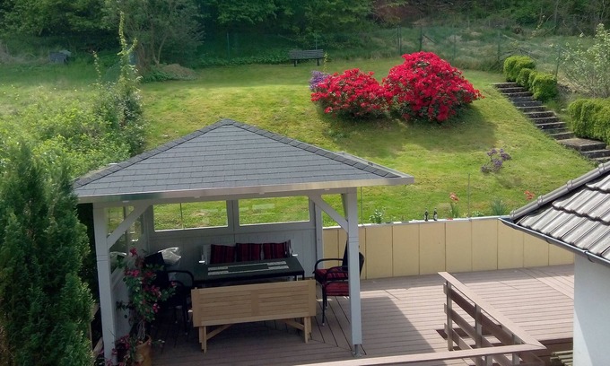 Gieselwerder House | Holiday home with large terrace in the Weserbergland - SAUNA