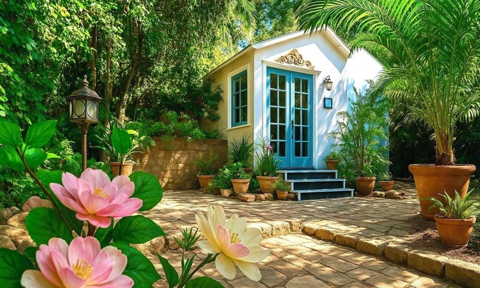 La Brea Cottage | Hollywood Hills Guest House+Views+Outdoor Patio+Garden+Free Street Parking
