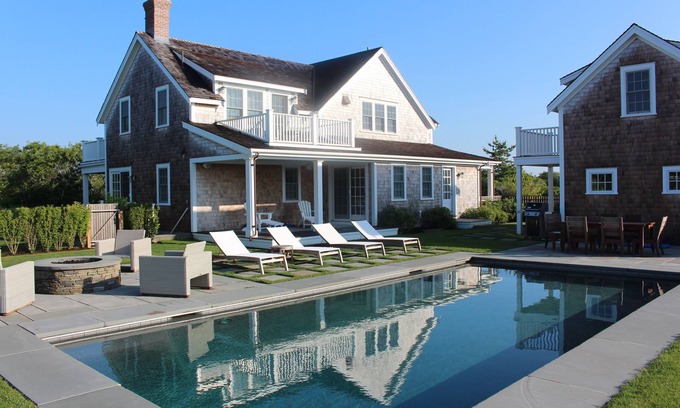 Madaket House | Home On Large, Private Lot W/heated Salt Water Pool And Distant Harbor Views