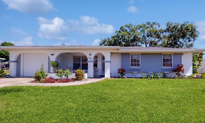Interchange Square House | Home with pool, kitchen, & terrace, fully equipped kitchen & close to beaches