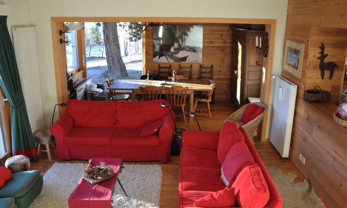 Anzere Ski Chalet | Homerez - Cosy Chalet in Anzère with Mountain View and Fireplace