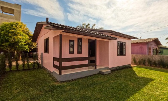 Praia Grande House | Hospedagem Aconchego da casa Rosa