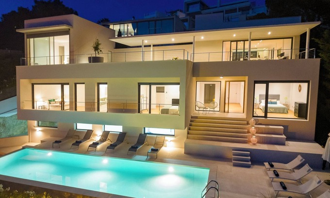Puig Manya Villa | Ibiza Town Modern Villa, Sleeps 10