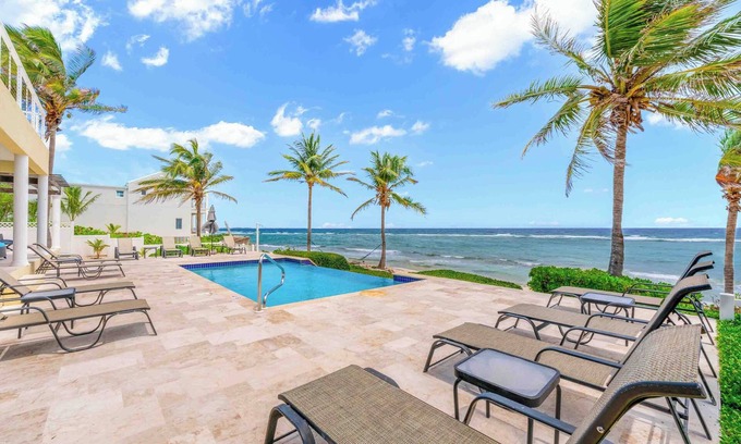 Bodden Town House | In Harmony: Beachfront Villa w/Private Pool, Outdoor Kitchen, & Free Kayak!