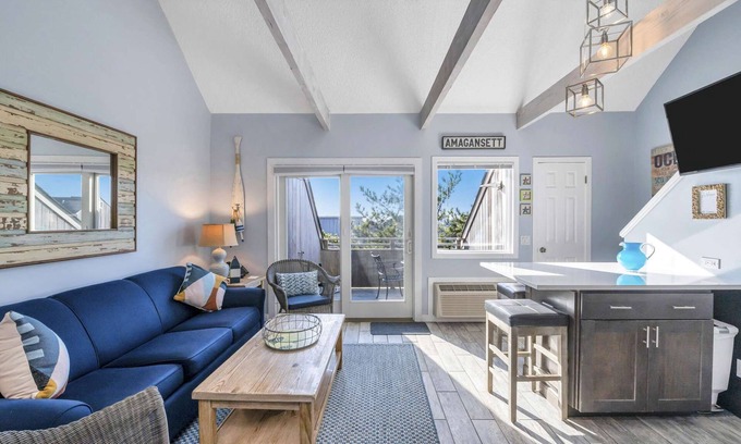 Napeague Apartment | Industrial Inspired Interior 1BR+Loft & Deck view