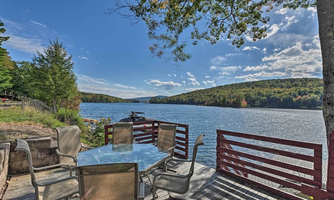 Lucerne-in-Maine House | Inviting Lakefront Home: Seasonal Boat Dock!
