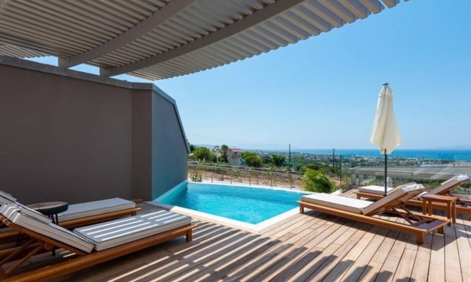Anissaras House | ISholidays Delight - 2 Bedrooms Sea View Villa with Private Pool