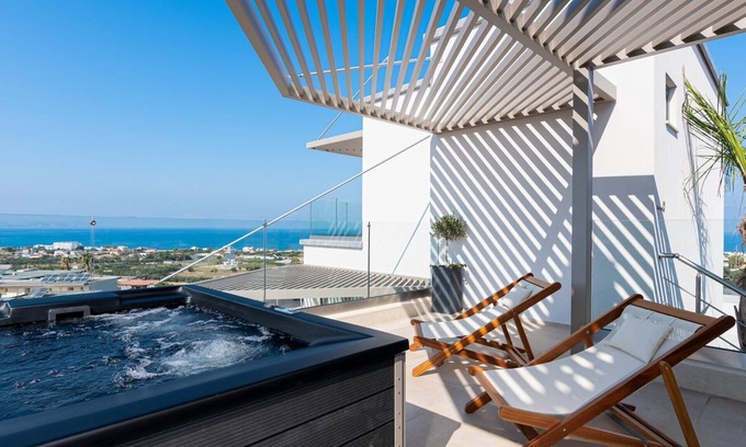 Anissaras House | ISholidays Harmony - 2 Bedroom Sea View Villa with Jacuzzi