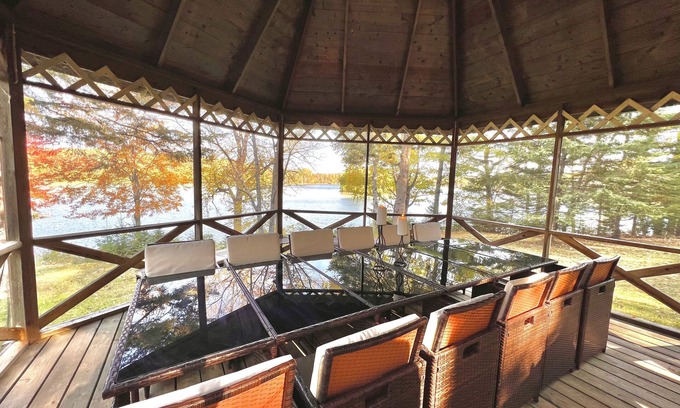 Wauksaukee House | Island Lake Estate: Secluded Waterfront Cabin on 17 acres. Pet Friendly!