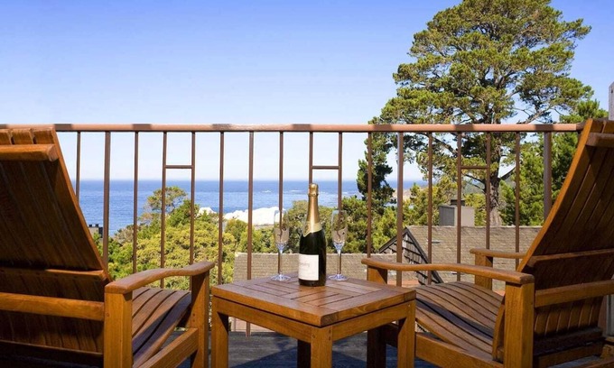 Carmel Highlands Villa | Jacuzzi and fireplace villa with ocean views of Point Lobos and dramatic sunsets