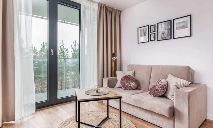 Mielno Apartment | Jantaris B16 | Seaside Studio | A/C | Balcony