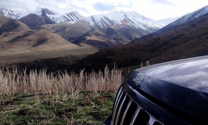 Bishkek House | Jeep with camping equipment