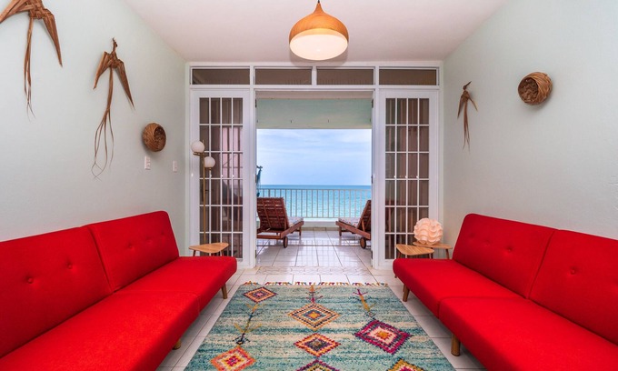 Playa Fortuna Condo | Jewel in the sky, joy on the beach: beachfront penthouse, views of El Yunque