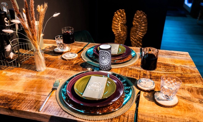 Leverkusen Apartment | juloft-Private wellness suite for couples with whirlpool, sauna & style