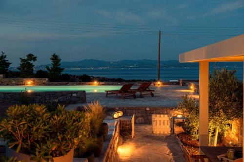 Chrissi Akti Villa | Kallirroe Deluxe Villa with Sea View and Pool