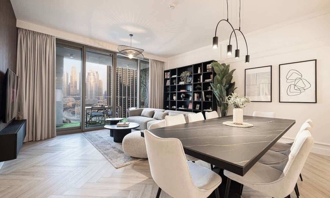 Trade Centre 1 Apartment | Kaori I | 4BR Stunning Burj & Full Fountain Views