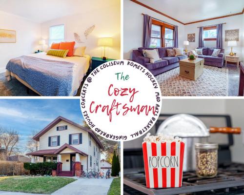 Fort Wayne House | King Bed, 2 Full Baths, Large Deck, Free Bikes, 2 miles to Downtown & Sports Fieldhouse