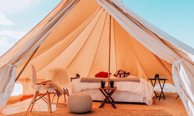 Tropic House | King Tent w/Shared Bathroom - Beauty awaits you just past the red cliffs.