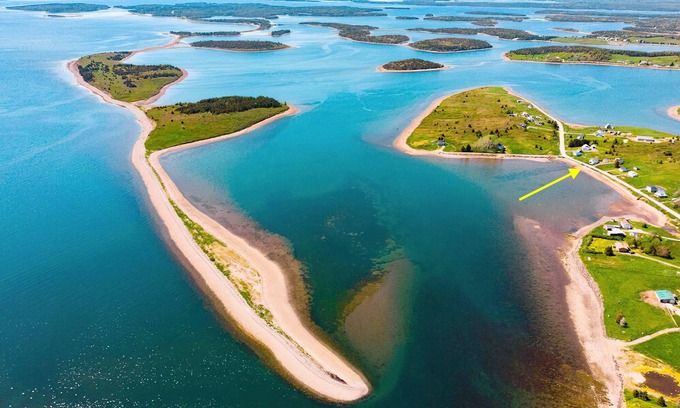 Richmond County Bed & Breakfast | Kingfisher's Beach House kayaking heaven on the ocean sheltered by huge sandbar