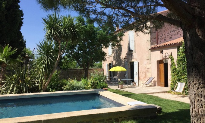 Montagnac Villa | "L'ORANGERIE" SUITE of 70 M2 with direct access to the POOL - 1 to 4 Pers