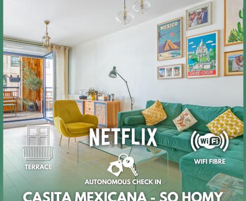 Saint-Ouen Apartment | La Casita Mexicana - Kids Friendly by So Homy- 3 Bed Room - 6 PAX
