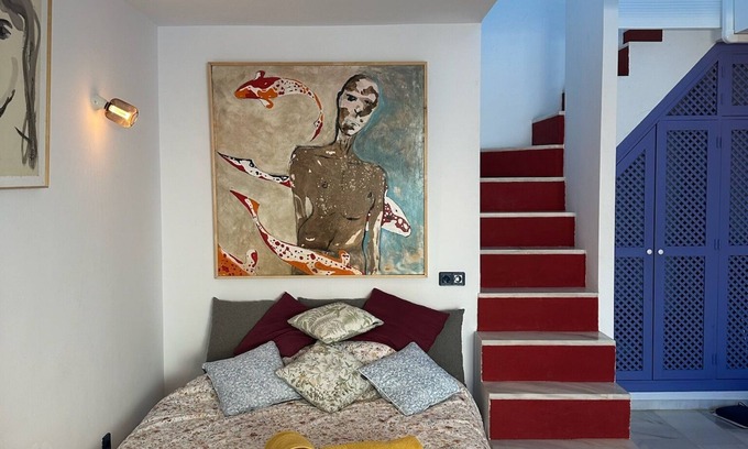 Rodalquilar Apartment | La Mar room Charming apartment with large terrace and views in Rodalquilar