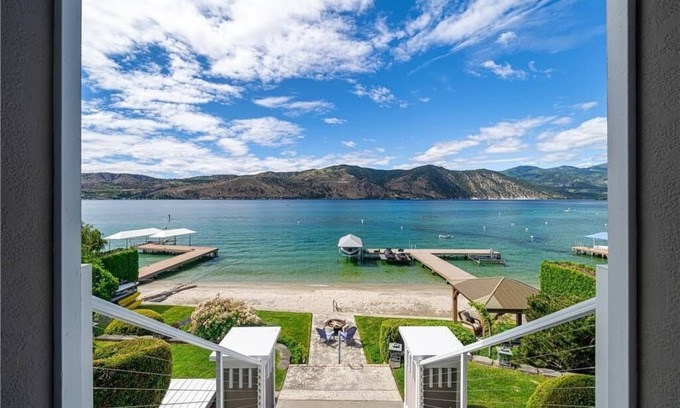 Manson House | Lake Chelan Estate with Private Beach and Tennis Court. Resort-like paradise!