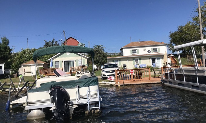 Delton Apartment | Lake Front 1 bedroom upstairs apartment above 2 bedroom cottage.