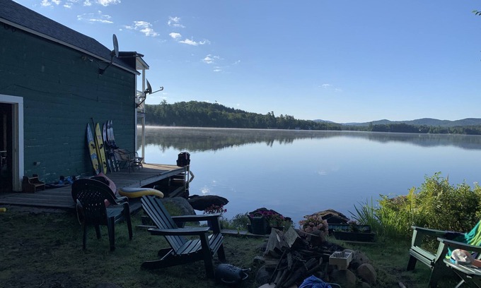 Town of Bellmont House | Lake Front Indian Lake Adirondack Camp w/Boathouse, Sundeck & Boats