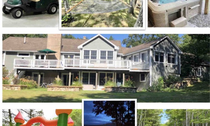Waterboro House | LAKE HOME! HOT TUB, GYM, FREEgolf cart, 2 kitchens