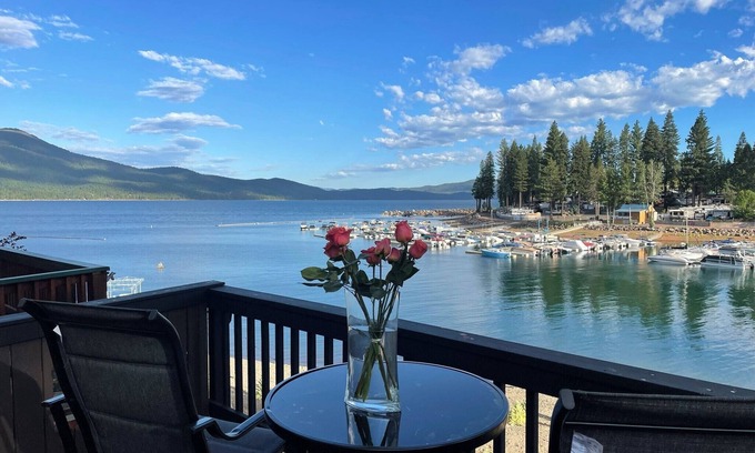 Peninsula Village Cabin | Lakefront Cabin, Boat Slip, King Bed, Seasonal Beach & Great View!