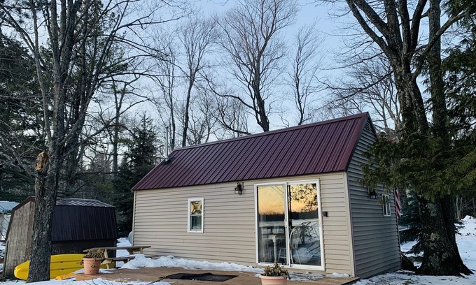 Newberry Cabin | Lakefront Cabin. Ride To All The Snowmobile Trails From The Cabin