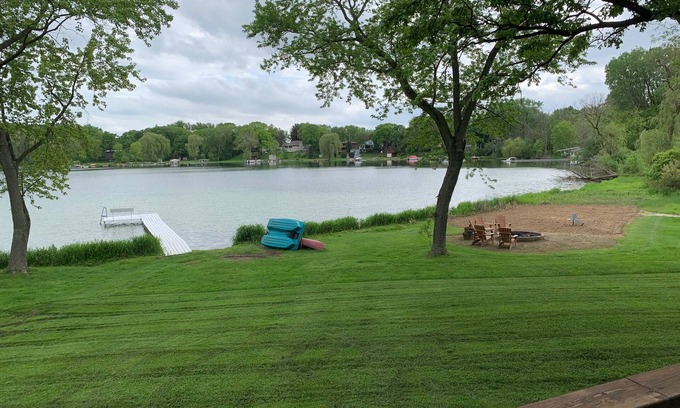 Powers Lake House | Lakefront compound w/private beach, next to Powers Lake on Lake Benedict