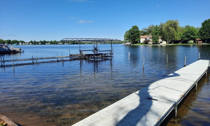 Delton Cottage | Lakefront cottage on 540 acre Wall Lake/spectacular fishing & sunset views.
