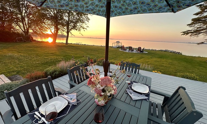 Isle La Motte House | Lakefront, dog-friendly house with amazing view, dock, 2 kayaks & canoe