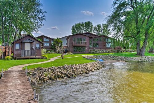 Eau Galle House | Lakefront Eau Galle Home with Hot Tub and Fire Pit