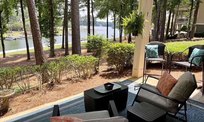 Lake Oconee Condo | Lakefront Getaway "Right There" on the water in Reynolds community 2 bed/2 bath