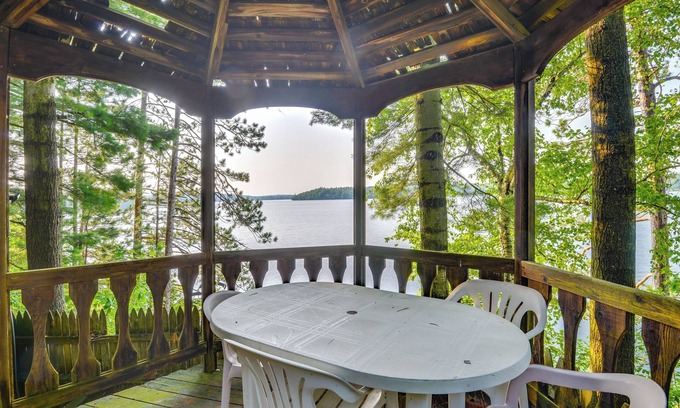 Town of Diana Cabin | Lakefront Harrisville Cabin w/Dock & Decks!