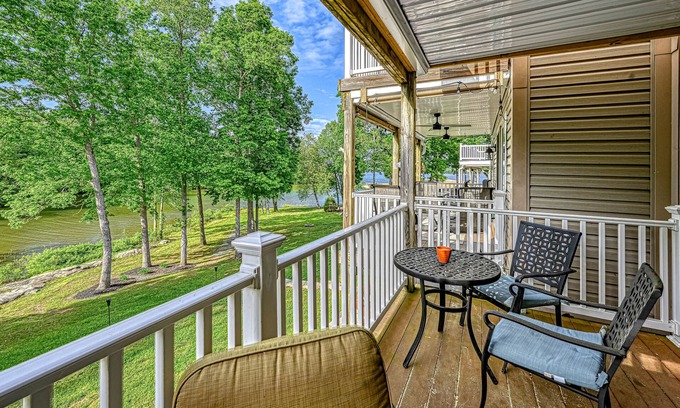 Mineral House | Lakefront home with kayaks, private patio, air hockey, grill, & balcony