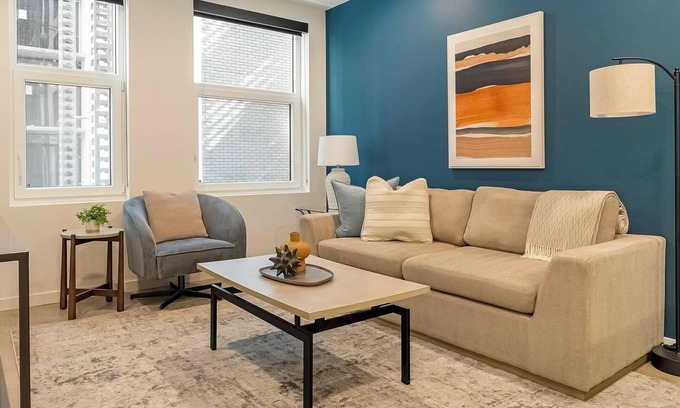 Civic Center Apartment | Landing | Beautiful 1BD, Rooftop Lounge, Gym