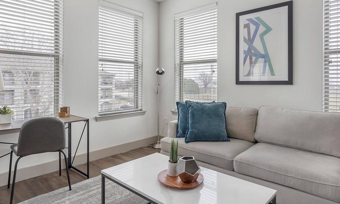 Haltom City Apartment | Landing | Incredible 1BD, Yoga Studio, Courtyard