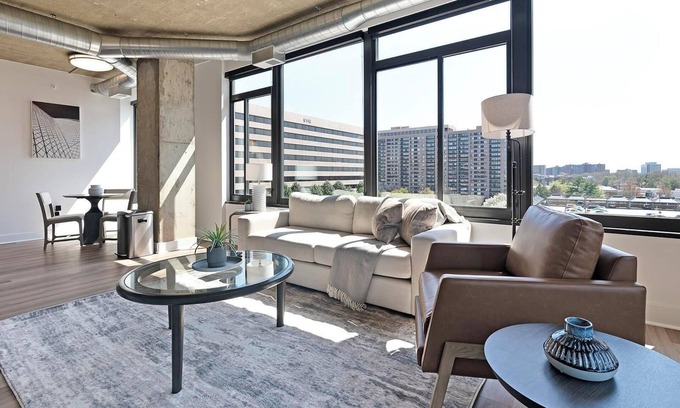Baileys Crossroads Apartment | Landing | Stylish 2BD, Game Room, Gym