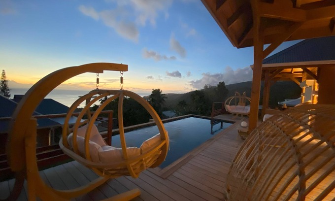 Bouillante Villa | Large 4* luxury villa facing îlet Pigeon & its turtles(12 pers/max 18 pers)