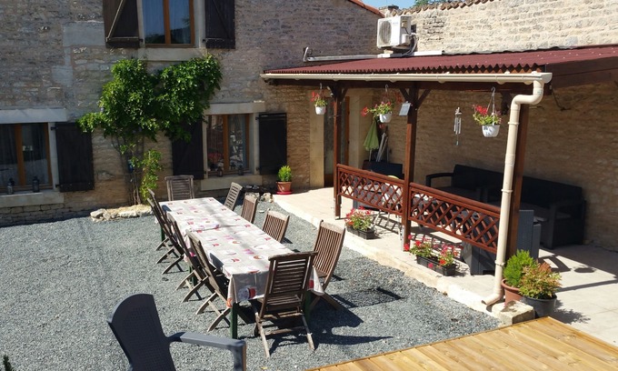 Oulmes House | Large Barn sleeps 12, swimming pool 6.5 x 4m, nr Marais Poitevin 1 hr to beaches