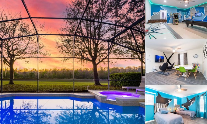 Highgate Park House | Large Pool Home With Spa & Game Room - 3 Master Suites Close to Attractions