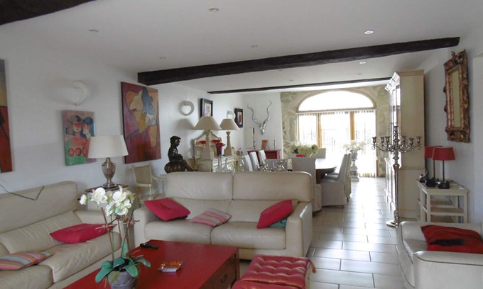 Sainte-Marie-de-Gosse House | Large riverside house with swimming pool/billiards/boulodrome