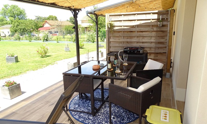 Cuisery Apartment | Le Bouchon, Studio de 30 m² Climatisé de Plein Pieds Proche de Tournus