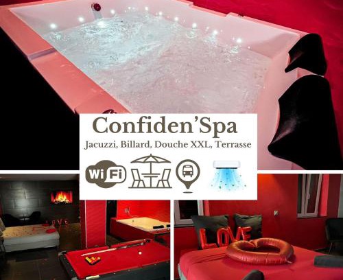 Hoenheim Apartment | Le Confiden'spa Loft 55m2 Jacuzzi - Billard - Cheminée - Terrasse