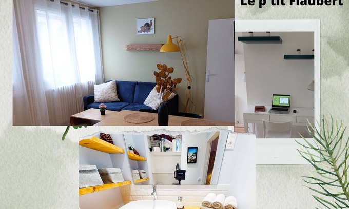 Anatole France Danton Apartment | Le P'tit Flaubert- Proximité Centre Ville - Espace Coty