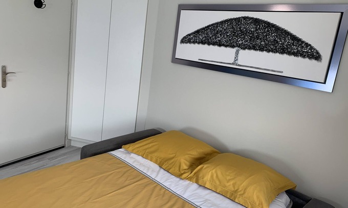 Souche Apartment | 💠Le Petit bleu💠 downtown - Wi-Fi and Netflix- Free parking